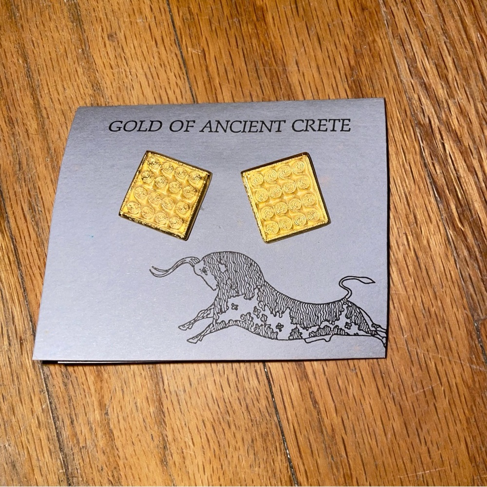 Gold Statement Stud Earrings